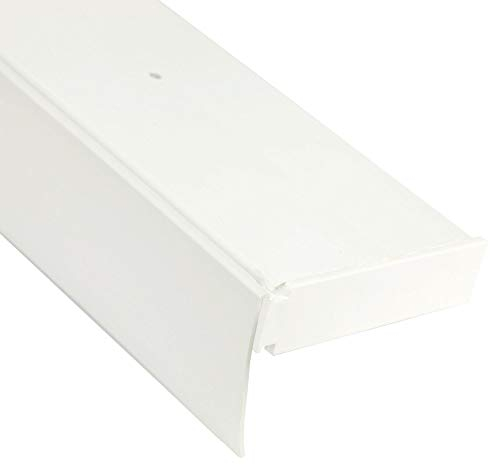 Bestlivings Rail de rideau à 2 voies en plastique blanc, 240 cm (2 x 120 cm), avec rail intérieur, finition brillante, panneau en plastique blanc