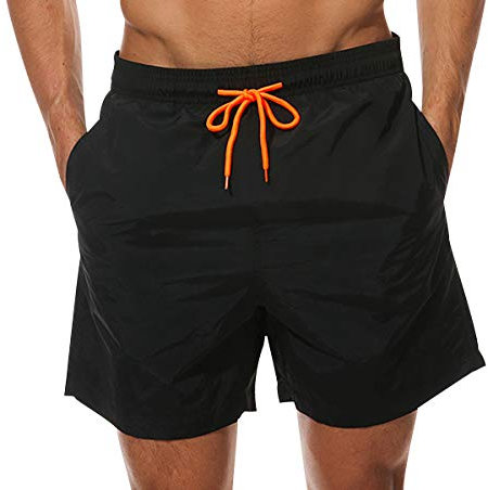 Short de Bain Homme ODOKEI Noir 4XL Séchage Rapide Boardshort Poche Grande Taille