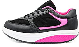 Mapleaf ortopédica Zapatillas Mujer Hombre Running Bambas Deportivas Zapatos para Tenis Futbol Baloncesto Andar Fitness Calzado Zuecos Comodos Antideslizante Atletico Trainer Zapato Negro Talla 40