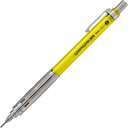 Pentel GraphGear 300 Druckbleistift, 0,9 mm, gelber Schaft