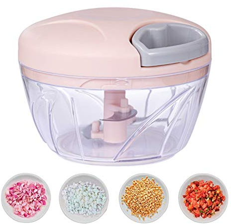 Hachoir De Nourriture Main Broyeur Multifonctionnel Manuel Hachoir Alimentaire Mini Hachoir Multifonctionnel Pour LéGumes,Ail,Noix,Oignons,Fruits Et Aliments Pour BéBéS,Hachoir Universel Rose,1 PièCe