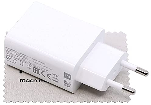 Ladegerät für Original Xiaomi MDY-11-EP 18W für Xiaomi Poco M3 Pro 5G, Redmi 10/10C, Redmi Note 8 2021/Note 10 5G, Redmi Note 10 2022, Redmi Note 11E, Redmi Pad (ohne Kabel) mit mungoo Displayputztuch