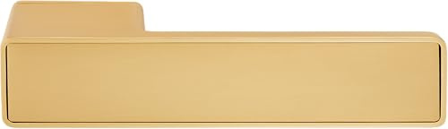 Griffwelt Minimo Q Türgriff | Gold Matt | Unsichtbare Schließmechanik | un-/innen-/außen verschließbar | Moderner Türdrücker aus Österreich (Unverschließbar)