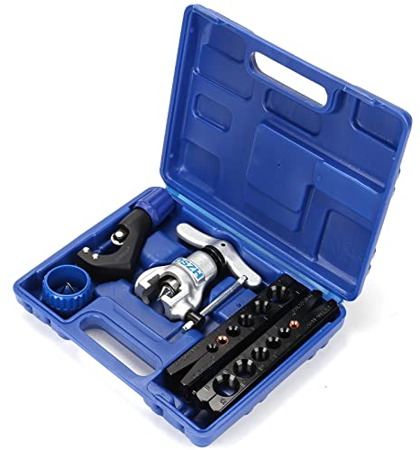 Queiting Bördelgerät Bremsleitung Rohr Set mit Biegezange Bördeln Werkzeug Satz Klimaanlage Rohrbiegezange für metrische und zöllige Rohre