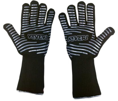 BBQ Grill Gloves, EN407 Certified — Heat Resistant up to 932°F (500°C) | Polyaramid Fiber, Non-Slip Grip, Oven & Smoker Gloves for Men & Women