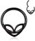 AROWRO 16G Daith Tragus Ohrringe Nasenringe Septum Schmuck Septum Ringe Septum Clicker 10mm Chirurgenstahl Daith Helix Rook Lobe Piercing Schmuck CZ Türkis Knorpelohrring Schwarz