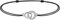J.Endéar Emboîtement Cercle Bracelet de Cheville Femmes Fille Cordon Chaîne Argent 925 Double Bague 34cm Réglable Bijoux Faits Main Cadeau Plage d'été, Noir