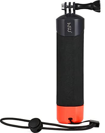 HSU Floating Hand Grip for GoPro, Waterproof Floaty Handle for Hero 13/12/11/10/9/8/7/6/5/4/3 Action Cameras, Snorkeling Underwater Diving Selfie Pole Stick