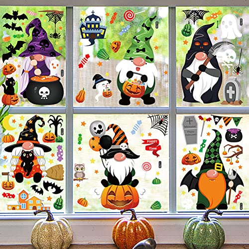 Halloween Fenster Aufkleber Dekoration - 6 Stück Thanksgiving Stickers für Halloween und Thanksgiving Dekoration - Sale Clearance