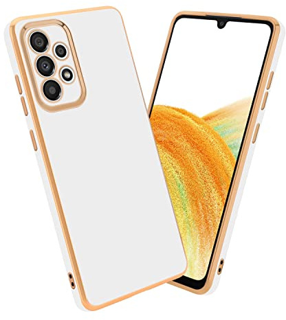 Cadorabo Hülle kompatibel mit Samsung Galaxy A33 5G Schutzhülle TPU Silikon Case Liquid Design mit Kameraschutz Slim Kratzfest Weiche Gummi mit Rundumschutz Case Hülle für Galaxy A33 5G in Weiß