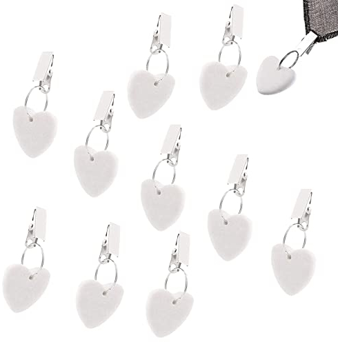 TFSYLISA 10 Stück Tischdeckenbeschwerer,Herz Stein Tischdecke Gewichte Clips,Tischdeckengewichte,Marmor Tischdeckenklemmen für Picknick-Tischdekoration im Freien