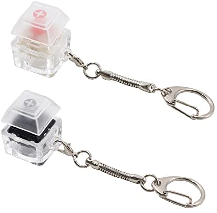 2 Stück Key Fidget Spielzeug mechanischer Schalter Tastatur Fingerspitzen Stressabbau Fidget Button Mechanische Tastatur für Bohrzeit Keyboard