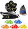 wadafen Fußball Trainingsset, Fußball Kick Trainer 20 Fussball Training Hütchen Sport Set,Fussball Schnur Kick Trainer Verstellbar,Bunt Hütchen Fussballs Plastik für Erwachsene Kinder Geschenke