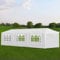PURADAY Partyzelt 3x9 m Weiß Festzelt Gartenpavillon Aufenthaltszelt Partyzelt Wasserdicht Stabil für Gartenpartys Und Verschiedene Outdoor-Aktivitäten