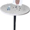 CAKERS Tischdecke Rund Elastische, Gartentischdecke Outdoor Tischdecke, Wasserdicht Rutschfestem Runden Tischdecken, Wachstuchtischdecke mit Gummizug (110cm Durchmesser,Weiß)