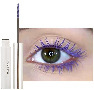 2PCS Waterproof Mascara Eyelash Primer, Colorful Fiber Extra Long Voluminous Lash Mascara, Charming Long Lasting, Curl, Volume, Lengthen & Smudge Free(08# Violet)