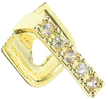 Toyvian zahnspangendose Zahnschmuck-Grill Metallzähne Vampir-Prothesenzähne Zahnveneers Strass-Zähne-Grill Mundgrill aufstehen Gitter Strasssteine schmücken 18k Hip-Hop-Hosenträger Kupfer