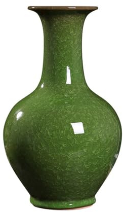 Vase für Wohnzimmer, Blumenarrangement, TV-Schrank, Porzellan, chinesische Antik-Heimdekoration (D hellgrau)