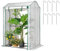 HOMASIS Serra in Pellicola Con Porta Avvolgibile, 100 x 81 x 150 cm, Serra da Giardino per Piante, in Polietilene e Metallo, per Balcone e Terrazza
