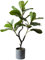 Fuxdre Künstlicher Geigenblatt-Feigenbaum im Topf, künstliche Ficus-Lyrata-Pflanze, hoch, Topfgrün für Innenbereich, Haus, Büro, Heimdekoration, perfekte Einweihungsfeier (78,9 cm)
