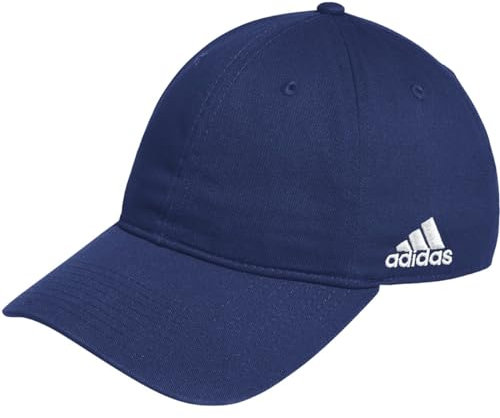 adidas Gorra ajustable y lavada, azul, Talla única