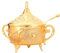 MXMZSRTH Zuccheriere Ciotola da portata in oro con coperchio Ciotola da portata for zucchero caramellato vintage turco, tazza di frutta, snack, ciotole da portata