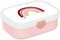 Mepal Brotdose für Kinder - Bento Lunchbox - Regenbogen - Jausenbox mit Bento-Fach & Gabel - Meal Prep Box Clip-Verschluss - BPA-frei & Spülmaschinenfest - 750 ml - Hellrosa
