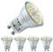 EACLL Mini GU10 LED Tageslichtweiß 3.5 Watt Ersetzt 50W Halogen Leuchtmittel, 4er-Pack, 465lm 5000K Birnen, AC 230V Flimmerfrei Strahler, Abstrahlwinkel 120 Grad Spot, Nicht Dimmbar Reflektor Lampen