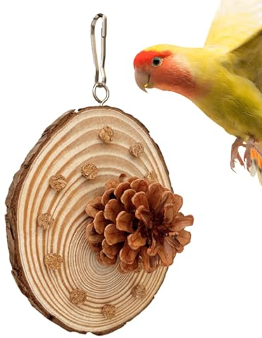 Vogel-Kork-Holzspielzeug, Vogel-Kauspielzeug aus - Korkblock-Vogelspielzeug - Futtersuch- und Kaustopper für Papageien, lustiges Papageienkäfigzubehör für kleine bis mittelgroße Vögel und Papagei