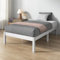 Zinus Ellie Bett aus Bambus, 90 x 190 cm, modernes und leichtes Bettgestell mit Lattenrost aus Holz, 35,5 cm Stauraum unter dem Bett, umweltfreundliches Design, Weiß