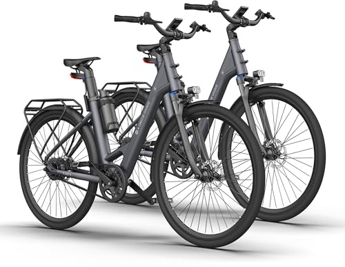 A Dece Oasis ADO 2xAir28 Electric Bike,28 Ebikes for Adults,Electric Bicycle,Belt Drive,3 Riding Modes,Adjustable Shock Absorption,LCD,Dual Disc Brake,APP,36V/9.6Ah Removable Battery Range 100km