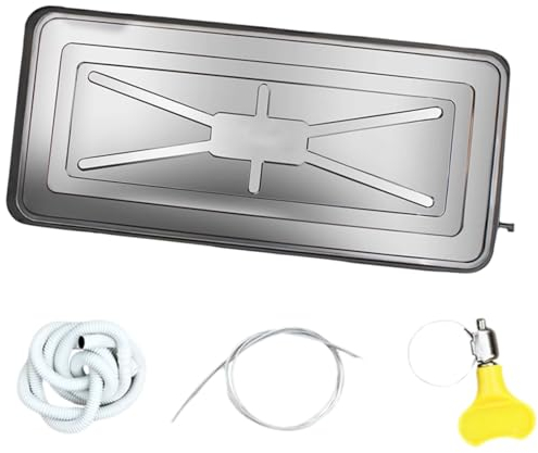 Bandeja De Drenaje para Aire Acondicionado Unidad Interior/Exterior De Aire Acondicionado Bandeja De Drenaje Y Recolección De Agua Kit De Acero Inoxidable(84 * 38CM)