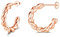 Loutade Silver Hoop Earrings for Women, 925 Sterling Silver Open Hoops Earrings, Hypoallergenic Lightweight Trendy Twisted Rose Gold Chunky Open Hoop Earrings Rose Gold Cuff Stud Earrings for Girls