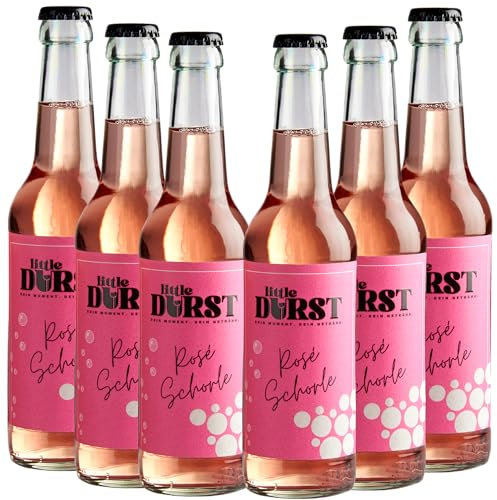 Smart-Planet - 6er Pack Rose Schorle 0,33ltr Weinschorle Little Durst aus Rheinhessen - Wein und Wasser gemischt