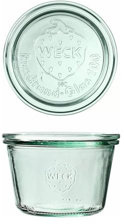 Weck Mold 370 ml Tulpenglas mit Deckel - 6 Stück, Zur Konservierung, Säften, luftdichter Aufbewahrung von trockenen Zutaten.