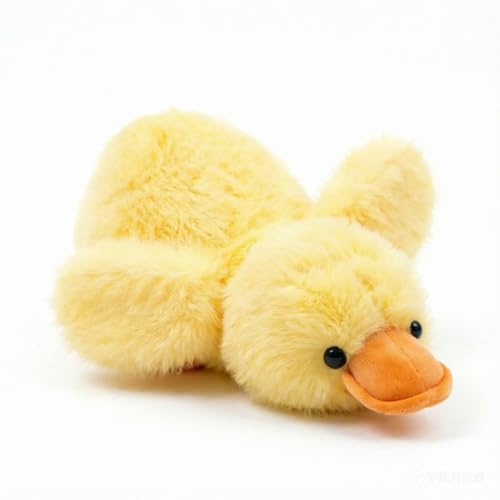 Ente Kuscheltier, PlüSchtier Gans Spielzeug Einfache Dekoration Wurfkissen Stofftier, zum Spielen und Kuscheln, Geschenk für Kinder Mädchen (50 cm,Gelb)