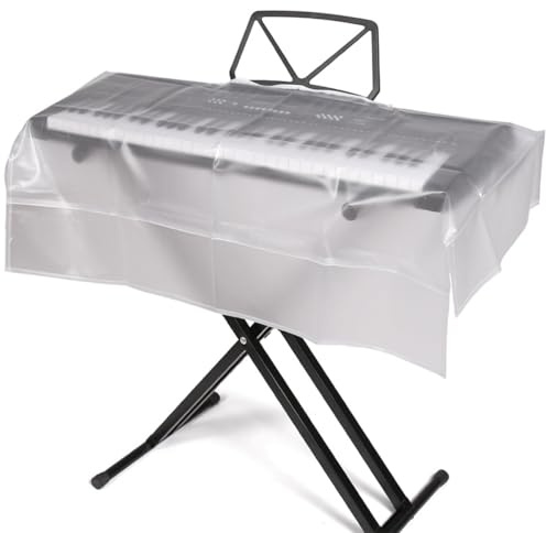 VOANZO Staubschutz für elektronische Klaviere, Klaviertastatur-Abdeckung, geeignet für 88-Tasten-Tastaturen und Digitalpianos, wasserdichte, transparente Klavierabdeckung