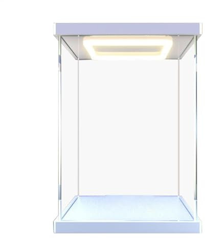 Staubdichte Vitrine, beleuchtete Schaukasten, Acryl-Vitrine, Sammlerstück-Vitrine, Vitrine mit LED-Lichtern, klare Acryl-Displaybox, staubdichte Schutz-Displaybox,