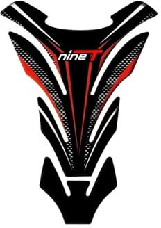 Motorrad Aufkleber Tankschutz Carbon Look Tank Case Pads Schutzaufkleber Passend Für R NineT Aufkleber(Red)