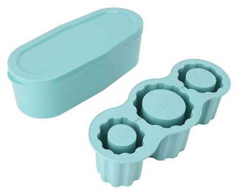 3 PCs Silikonzylindereis mit Deckel und Behälter für Gefrierschrank, Eiswürfelschale für Stanley, Easy Fill und Release Ice Maker für Whisky, für Stanley Cup