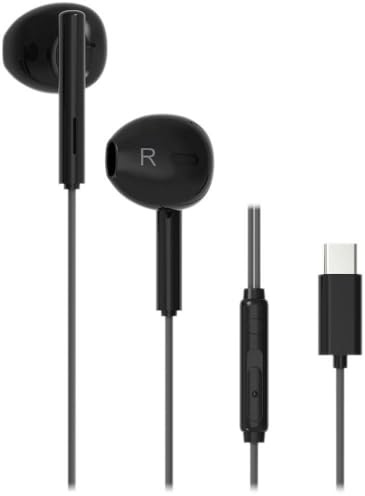 Vivanco 64120 Kopfhörer/Kopfhörer mit Kabel, für Anrufe/Musik, USB Typ-C, Schwarz