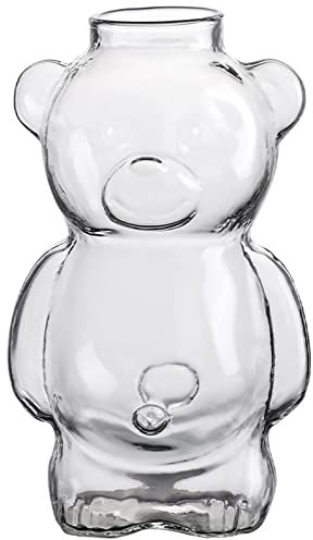 Lodoot Taza de cristal con forma de oso para cóctel, café, vasos de bebidas, vasos para vino, champán, cóctel, oso