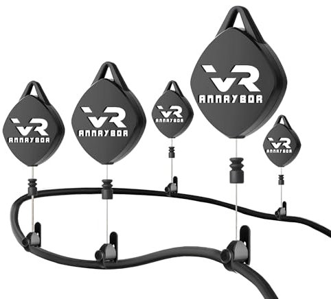 Annrybor VR Cable Management, VR Pulley System Compatible with Quest 3S/3/2/1/Pico/PSVR/PSVR2 for Play Impressively (5)