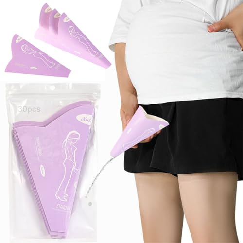 ZEPIQOR 30 Stück Urinal Frauen, Urinal für Frauen Damen Tragbares Auslaufsicher Frauenurinal für Urinieren im Stehen oder Hocken Diskretes Unterwegs Toilette Für Unterwegs Camping, Reisen