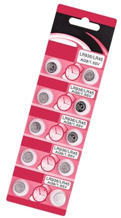 Hrtyvhin 10pcs/20pcs AG9 LR936 pilas de botón alcalinas 1 5 V AG9 LR936 batería perfecta para viajes en relojes electrónicos