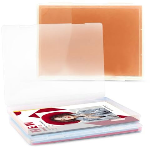 NEUSID Paquete de 3 cajas de almacenamiento A4, cajas de almacenamiento portátiles A4, apilables, organizadores transparentes para documentos, cartas, álbumes de recortes, revistas, 30,5 x 22,3 x 2,2