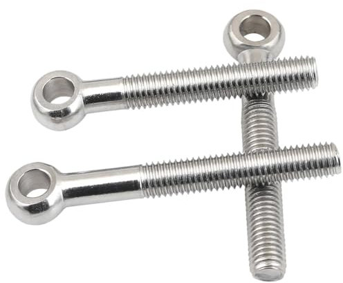 SHUNMIN Ringschraube M5 M6 M8 304 Edelstahl Ring Link Bolzen Fisheye Auge Slip Loch Schraube Live Bolzen Fisheye Mit Loch öSenschrauben(M8x90mm(1 Piece))