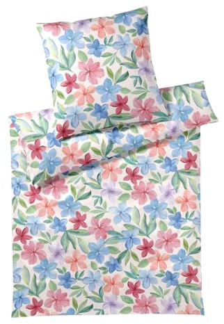 elegante Bettwäsche-Garnitur Bambus-Baumw.-Satin Bravo Farbe Rouge Größe 135x200+80x80