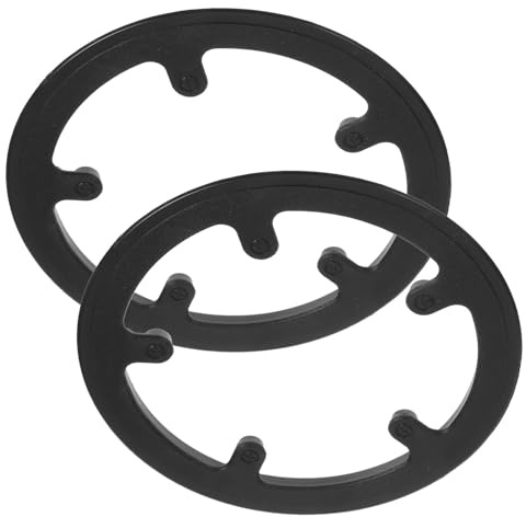 Anneome Plastique Protège-Plateau Noir 2 Pièces de Vélo | Usage Polyvalent, pour Déplacements Urbains et Vtt, Installation Facile, Compatible Plateau