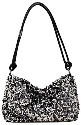 XSDSLS Damen Clutch Glitzer Pailletten,Glitzer Pailletten Tasche Schultertaschen Abendtasche Damen Handtasche für Prom Hochzeit Party Bankett